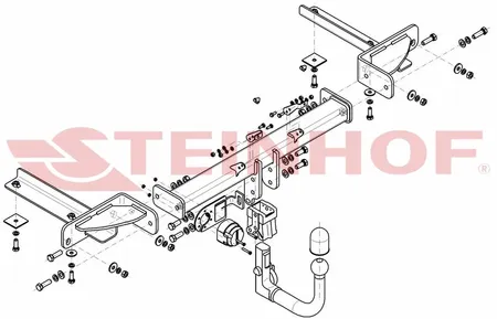 Фаркоп Steinhof для Opel Astra J GTC 2010-2016 Арт.O-104 O-104 в Саратов