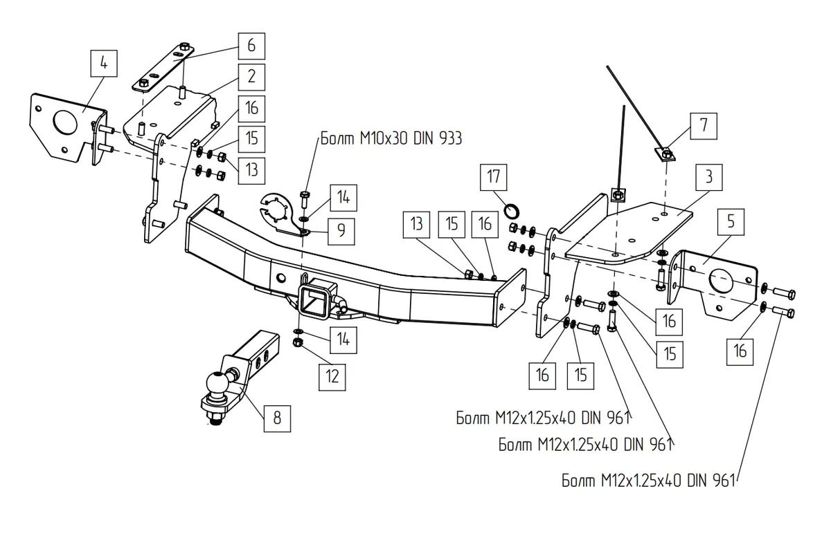 Фаркоп TowRus для GAC GS8 2021- Арт. 109182 109182 в Саратов Фаркоп TowRus для GAC GS8 2021- Арт. 109182 109182 в Саратов