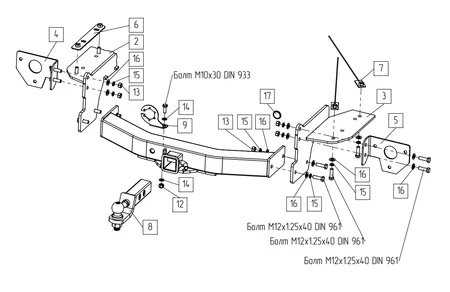 Фаркоп TowRus для GAC GS8 2021- Арт. 109182 109182 в Саратов