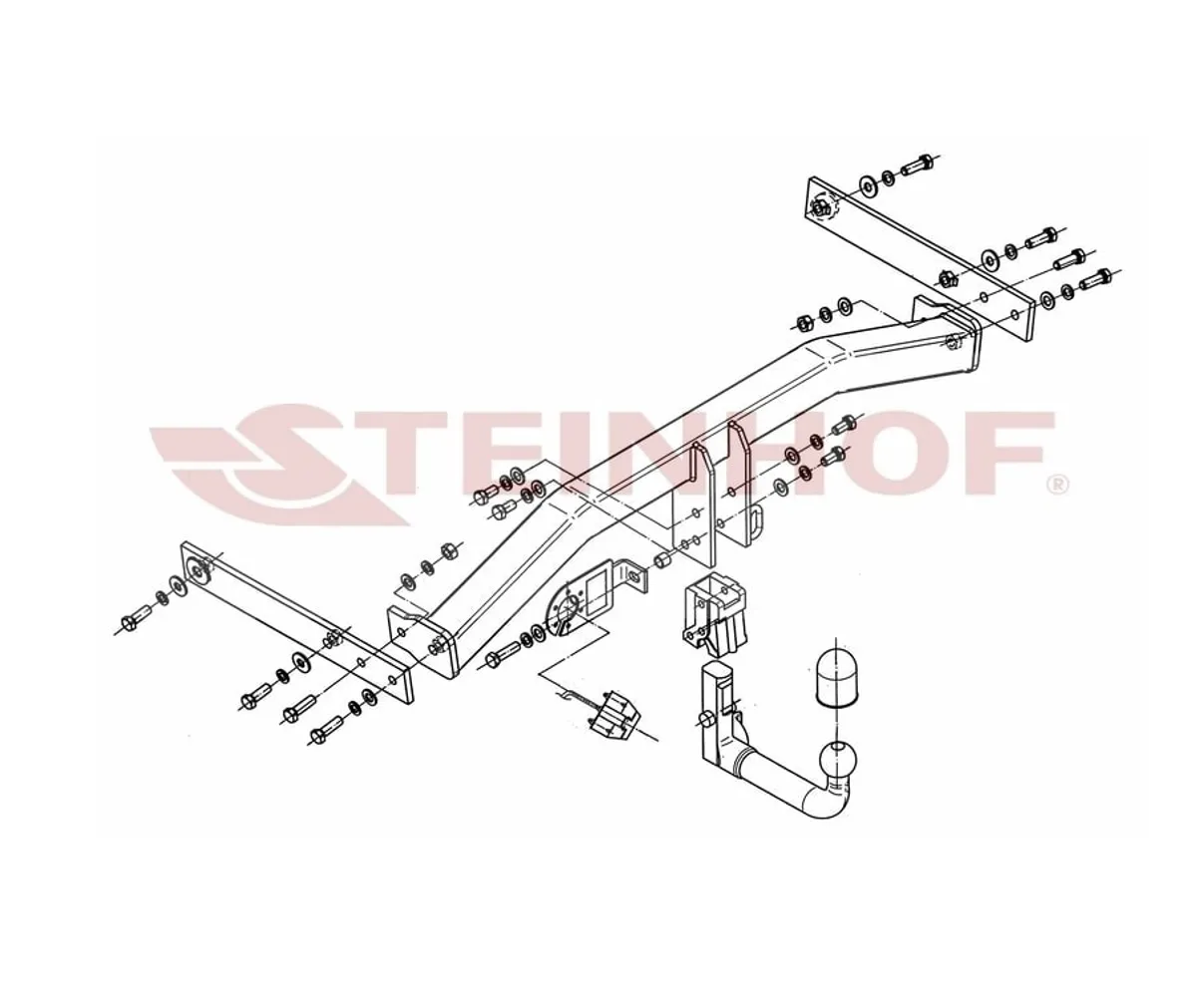 Фаркоп Steinhof для Volkswagen Tiguan 2007-2015 V-129 в Саратов Фаркоп Steinhof для Volkswagen Tiguan 2007-2015 V-129 в Саратов