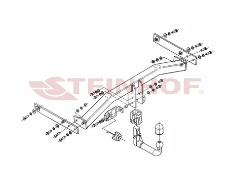 Фаркоп Steinhof для Volkswagen Tiguan 2007-2015 V-129 в Саратов