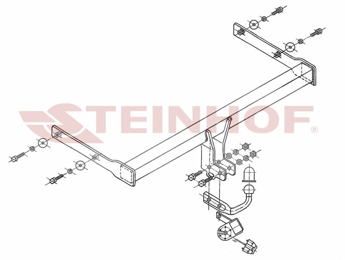 Фаркоп Steinhof для Volkswagen Passat 2021-2026 S-341 в Саратов