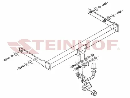 Фаркоп Steinhof для Volkswagen Passat 2021-2026 S-341 в Саратов