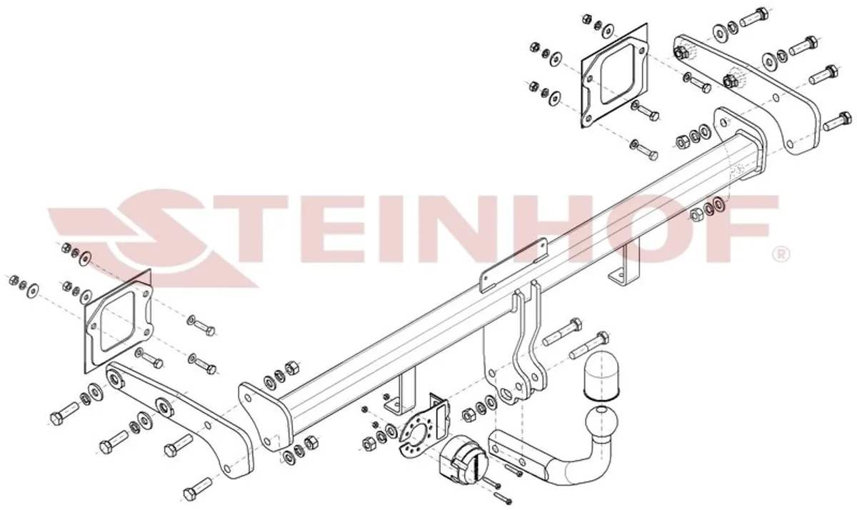 Фаркоп Steinhof для Hyundai Bayon 2021- Арт. H-225 H-225 в Саратов Фаркоп Steinhof для Hyundai Bayon 2021- Арт. H-225 H-225 в Саратов