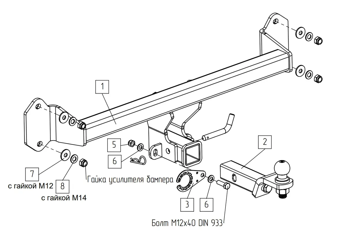 Фаркоп TowRus для BMW iX1 2022-  049113 в Саратов