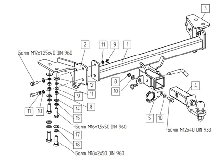 Фаркоп TowRus для Haval Dargo 2022- 129299 в Саратов