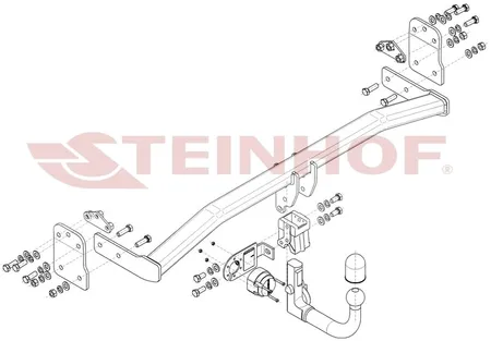 Фаркоп Steinhof для Hyundai Kona 2017-2023, (кроме N-Line и ADBlue) H-266 в Саратов