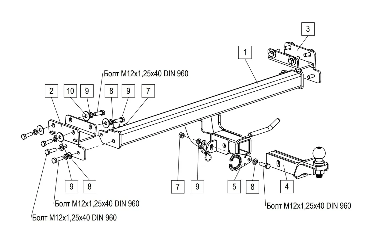 Фаркоп TowRus для Jeland J7 2026- 269086 в Саратов