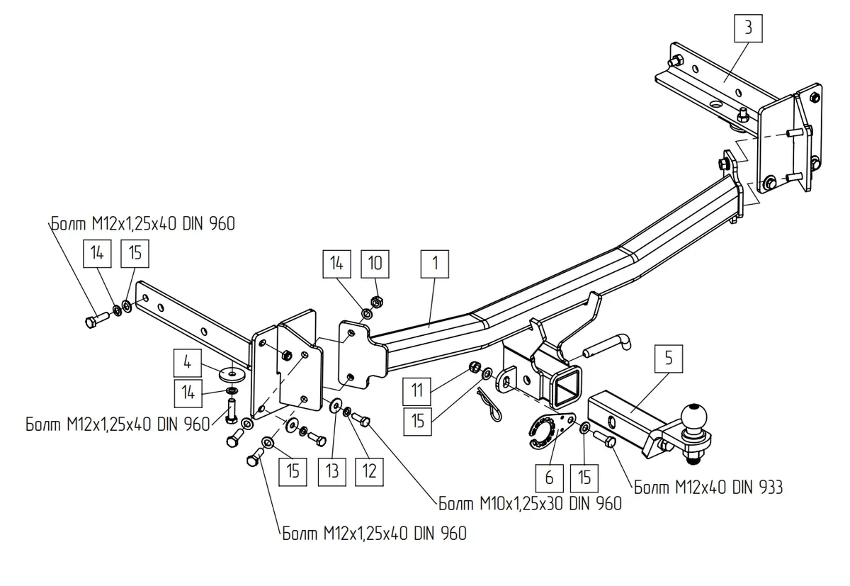 Фаркоп TowRus для LiXiang L6 2024- Арт. 288194 288194 в Саратов