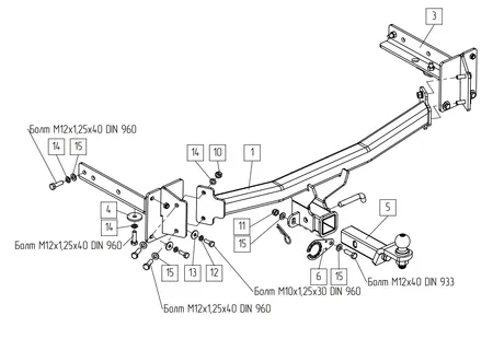 Фаркоп TowRus для LiXiang L6 2024- Арт. 288194 288194 в Саратов
