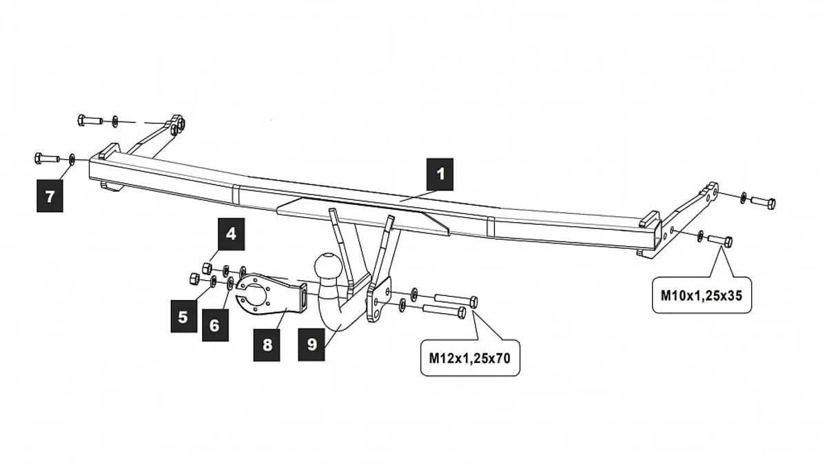Фаркоп Baltex для Audi A3 2020- 26313612 в Саратов